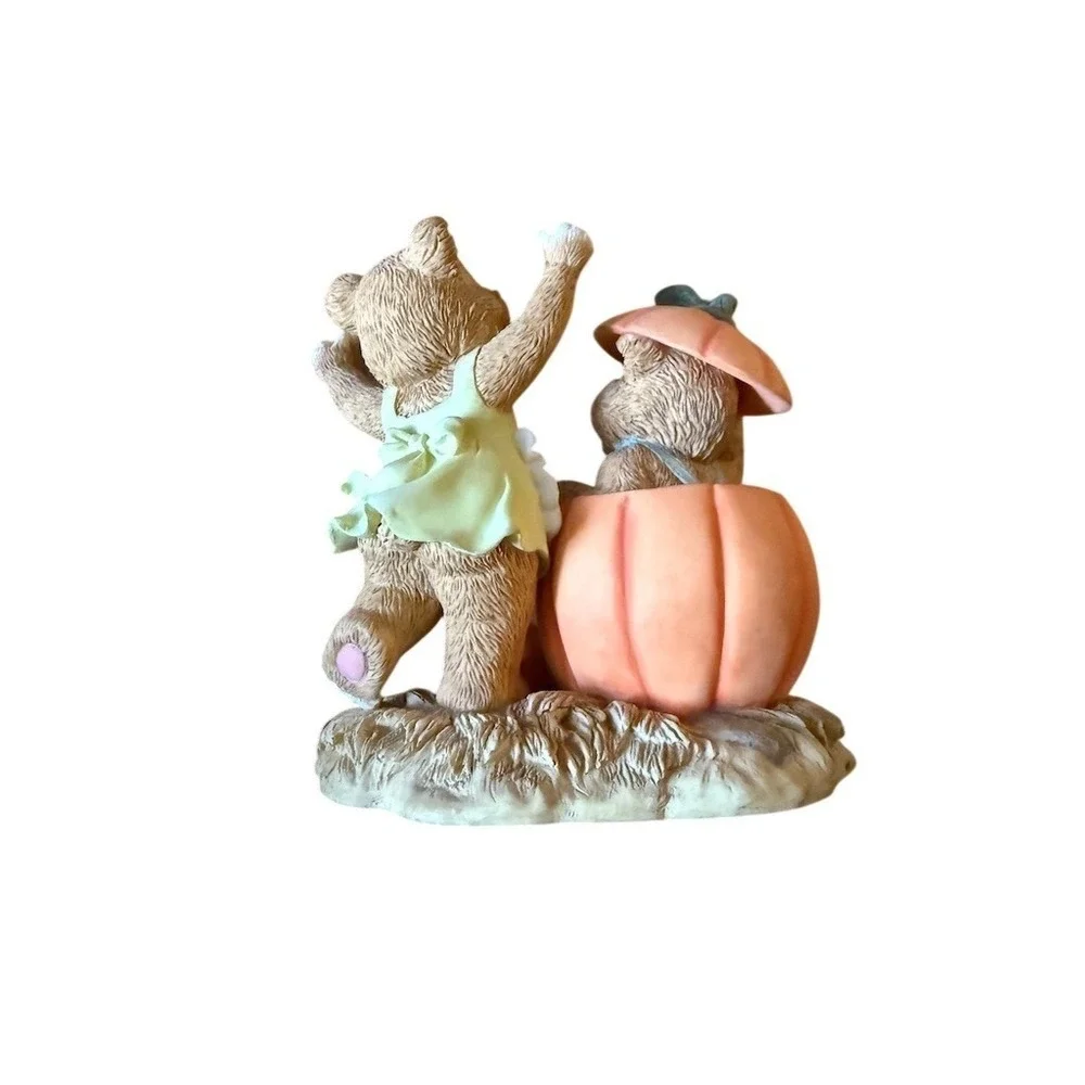 Bear Seasons Hi Pumpkin Halloween Figurine Teddy Bear & Pumpkins 5in 1998‎